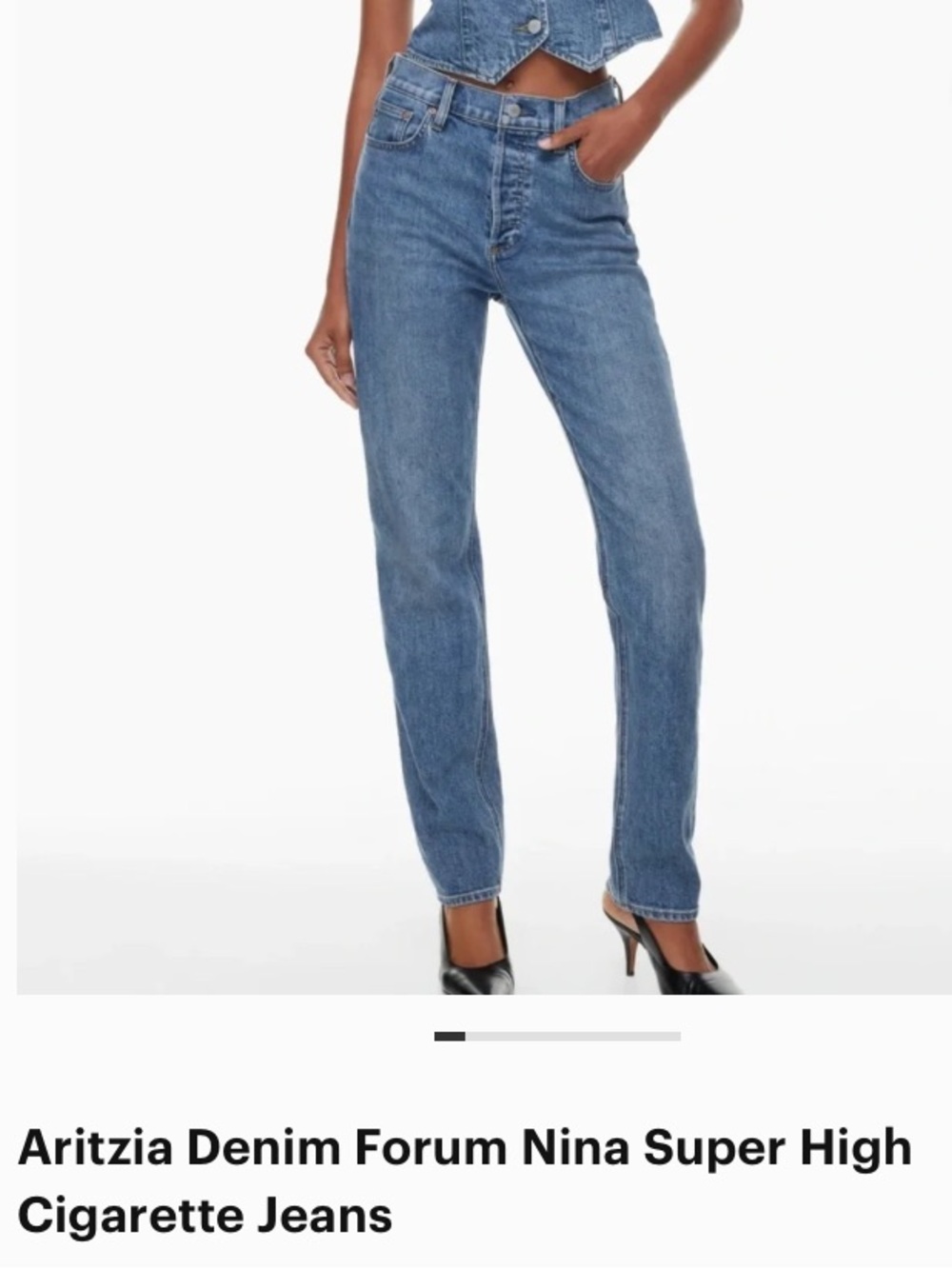 Denim Forum, women’s 29 , “ The Nina super high cigarette “ in light blue